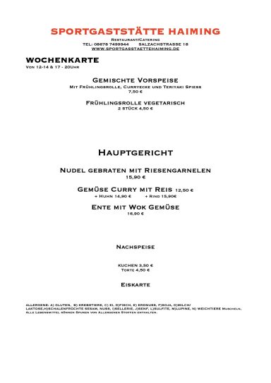 Wochenkarte KW35