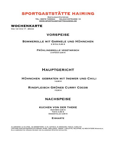 Wochenkarte KW23